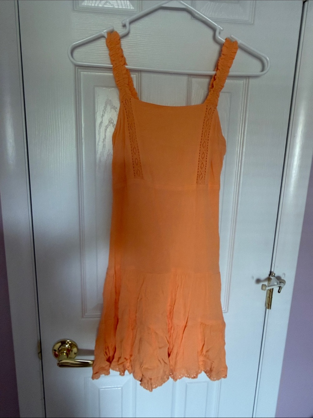 Women's Orange Sleeveless Summer Dress